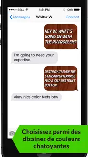 messages texte en couleurs - color text messages iPhone Captures Décran 3