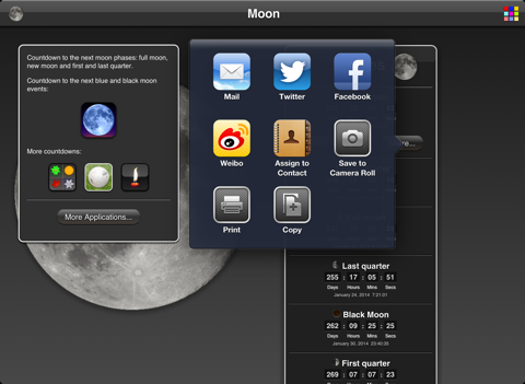 moon phases ipad capturas de pantalla 4