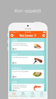 menu semaines - planifiez votre cuisine avec votre livre de recettes personnelles - iphone edition iPhone Captures Décran 1