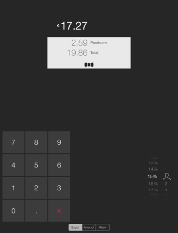 bowtie calculatrice de pourboire iPad Captures Décran 1