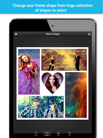 piccells - photo collage and photo frame editor ipad images 1