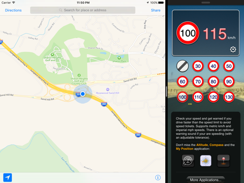 speed limit app ipad bildschirmfoto 2