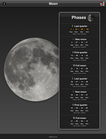 moon phases ipad capturas de pantalla 1