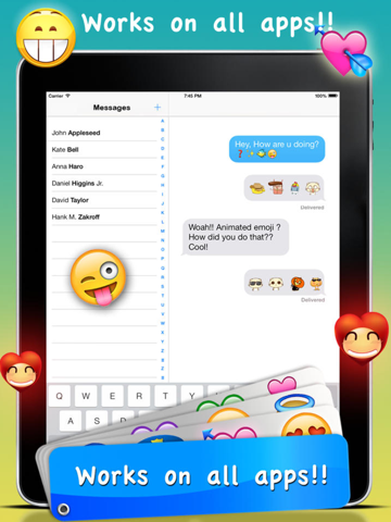 emoji emoticons & animated 3d smileys pro - sms,mms faces stickers for whatsapp iPad Captures Décran 4
