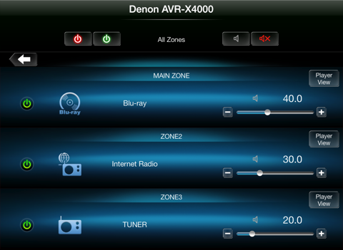 denon remote app iPad Captures Décran 3