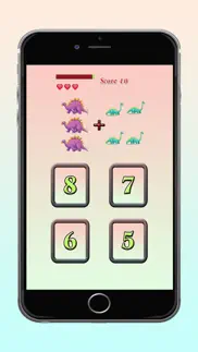 kindergarten math addition dinosaur world quiz worksheets educational puzzle game is fun for kids iphone images 3
