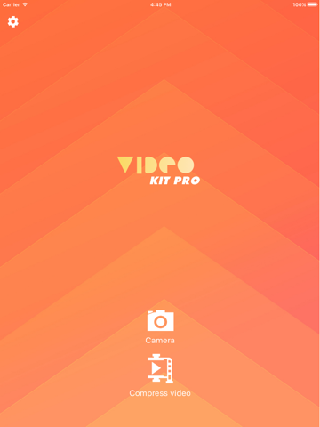 videokit - a toolkit for capturing video in small size or compressing your video library iPad Captures Décran 1