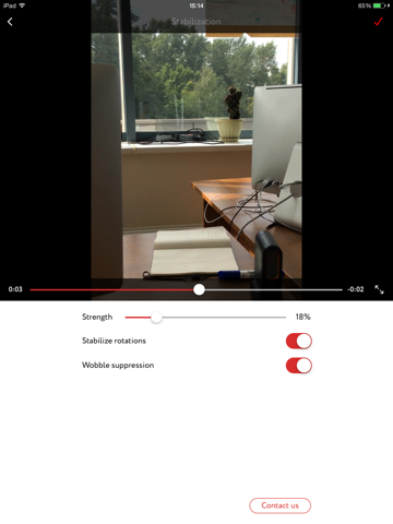 deshake - video stabilization iPad Captures Décran 1