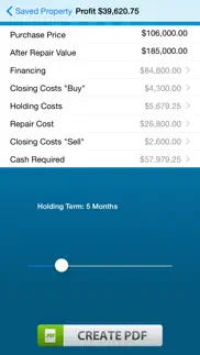 real estate flip - investing calculator iPhone Captures Décran 1