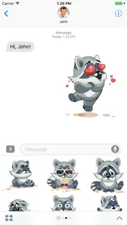 raccoon - stickers for imessage iphone images 3