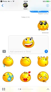 yellow bubble emoji sticker pack for imessage iphone images 2