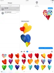 beautiful watercolor heart stickers ipad capturas de pantalla 1