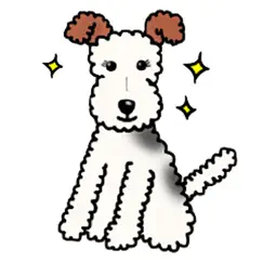 the wire fox terrier dog emoji logo, reviews
