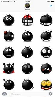 black emoji sticker pack for imessage iphone images 2
