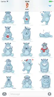 hippopotamus - stickers for imessage iphone images 4