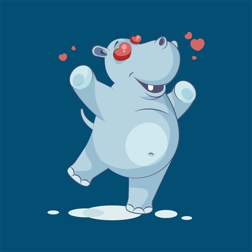 Hippopotamus - Stickers for iMessage app reviews download