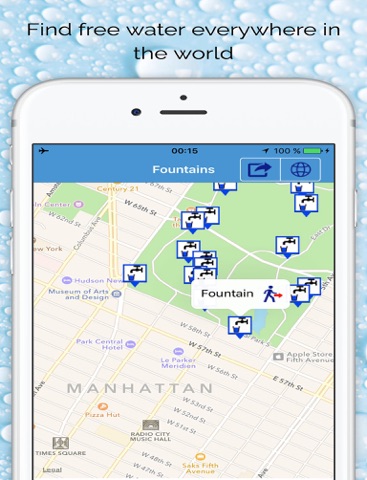 fountains - find free drinking water in the world iPad Captures Décran 1