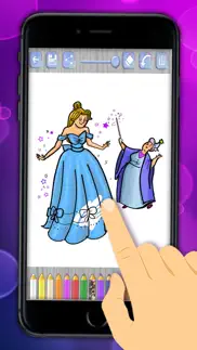 paint cinderella drawing in princess coloring book iphone images 4