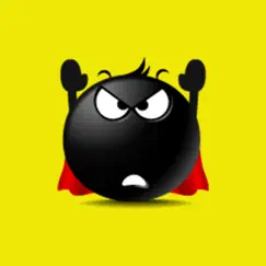 black emoji sticker pack for imessage logo, reviews
