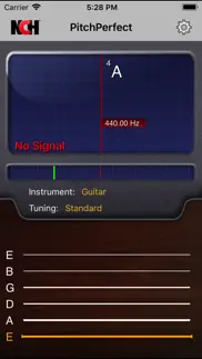 pitchperfect guitar tuner iPhone Captures Décran 1