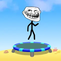 backflip trampoline troll madness: hop fun games logo, reviews