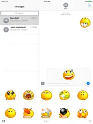 yellow bubble emoji sticker pack for imessage ipad images 1