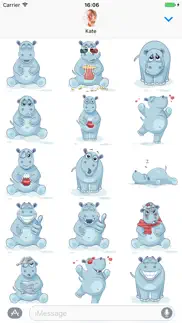 hippopotamus - stickers for imessage iphone images 3