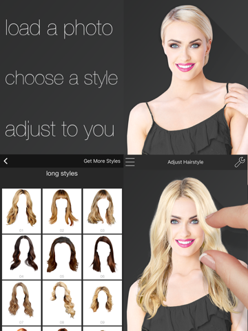 women's hairstyles - try on a new style ipad images 2