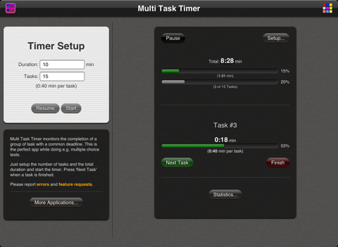 multi task timer free ipad resimleri 1