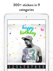 birthday stickers - frames, balloons and party decor photo overlays ipad images 2