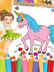little unicorn colorbook drawing to paint coloring game for kids ipad images 2