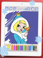 drawings to paint princesses at christmas seasons. princesses coloring book ipad images 1