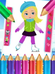 little girls colorbook drawing to paint coloring game for kids ipad images 3