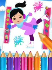 little girls colorbook drawing to paint coloring game for kids ipad images 2
