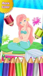 mermaid princess colorbook drawing to paint coloring game for kids iphone images 2