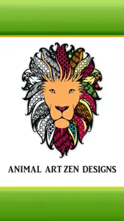 animal art zen designs - relaxing coloring book for adults iphone images 1
