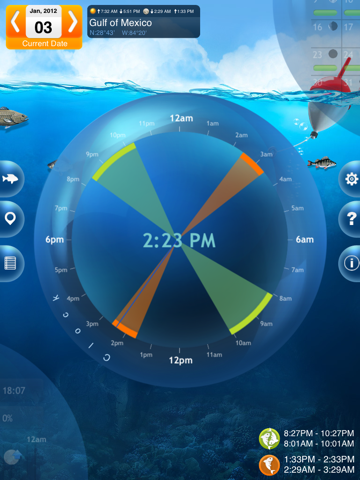 fishing deluxe - best fishing times calendar ipad images 2
