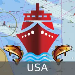 marine navigation - lake depth maps - usa - offline gps nautical charts for fishing, sailing and boating logo, reviews