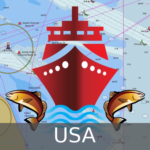 Marine Navigation - Lake Depth Maps - USA - Offline Gps Nautical Charts for Fishing, Sailing and Boating app reviews download