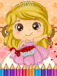 sweet little girl coloring book art studio paint and draw kids game valentine day ipad images 1
