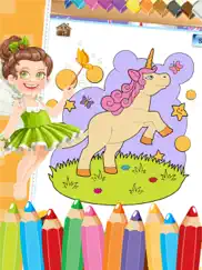 little unicorn colorbook drawing to paint coloring game for kids ipad images 3