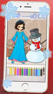 drawings to paint princesses at christmas seasons. princesses coloring book iphone images 2