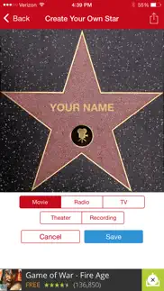 hollywood walk of fame - stars map and star creator iphone capturas de pantalla 3