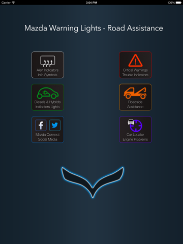 app for mazda with mazda warning lights and road assistance ipad resimleri 1