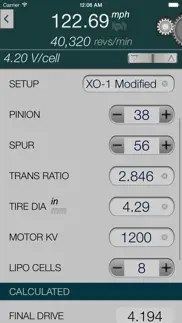 gear speed - brushless rc speed calculator iphone capturas de pantalla 2