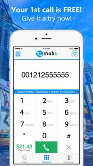 mobu - international calls app iphone images 2