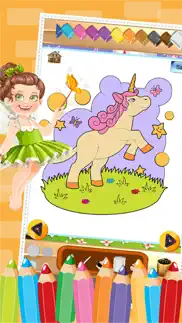 little unicorn colorbook drawing to paint coloring game for kids iphone images 3