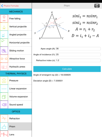 formules de physique iPad Captures Décran 2