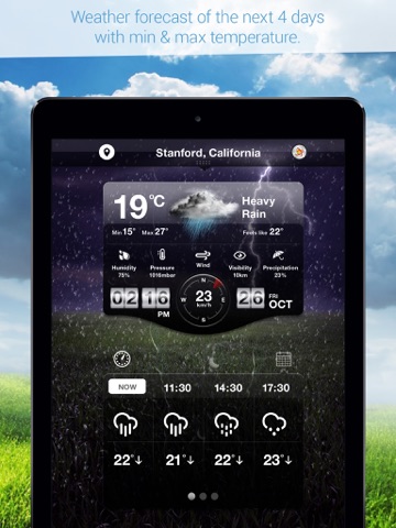 weather cast hd : live world weather forecasts & reports with world clock for ipad & iphone ipad images 2