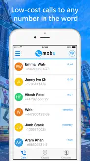 mobu - international calls app iphone images 1